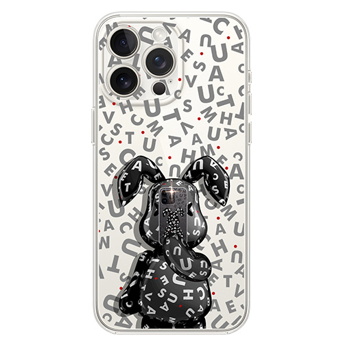 New Bunny черный - Чехол с принтом