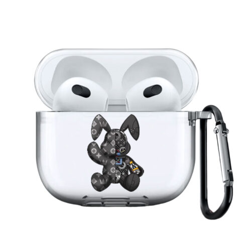 Чехол на AirPods 3 с принтом - Черная зайка