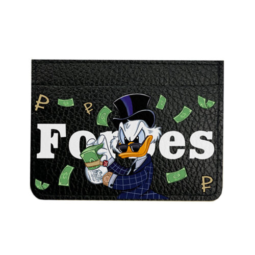 Кожаный картхолдер с принтом - Скрудж Forbes