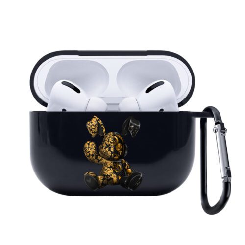 Чехол на AirPods Pro 2 с принтом - Зайка золотая хохлома