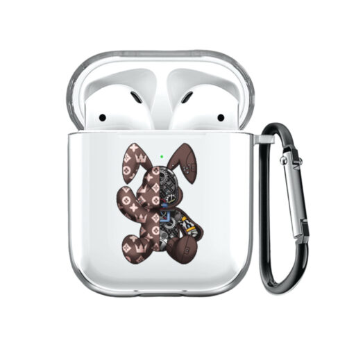 Чехол на AirPods 1/2 с принтом - Коричневая зайка