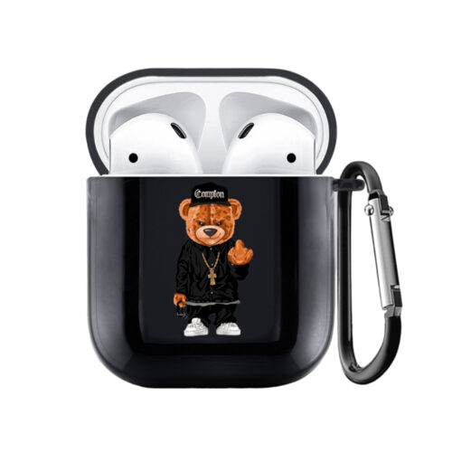 Чехол на AirPods 1/2 с принтом - Дерзкий мишка Compton