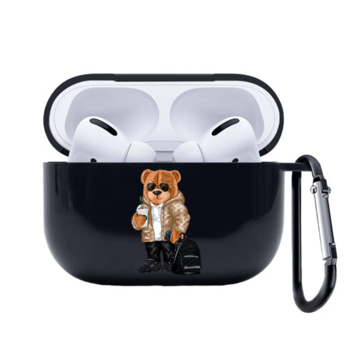 Чехол на AirPods Pro 2 с принтом - Мишка в очках