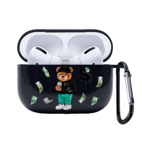 Чехол на AirPods Pro 2 с принтом - Мишка в зеленых штанишках